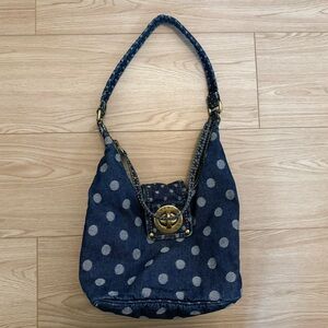 Marc Jacobs Denim Polka Dot Shoulder Bag